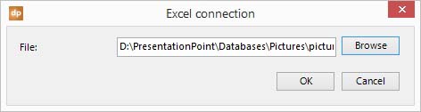 select the excel file that you want to link