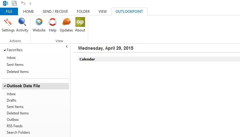 outlookpoint as outlook addon for content management system