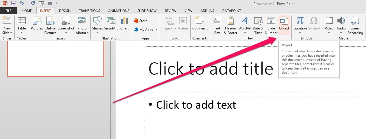 how to attach excel file in powerpoint presentation