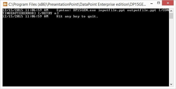 DataPoint Command Line Tool for PowerPoint