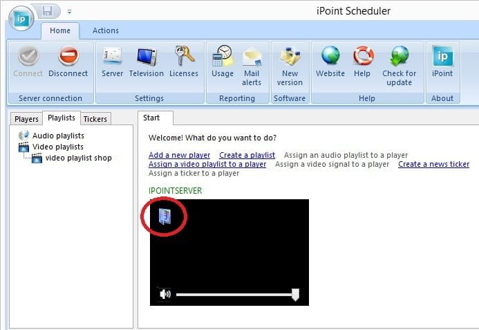 click playlists assignment button