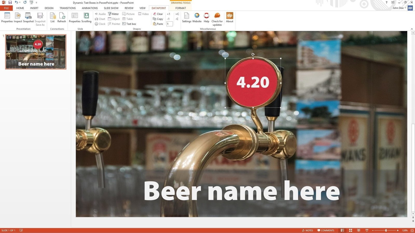 value formatted as number on text box