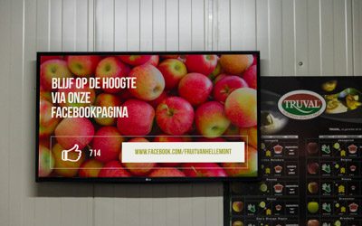 Real-time Digital Signage Screen at a Fruit Farmer