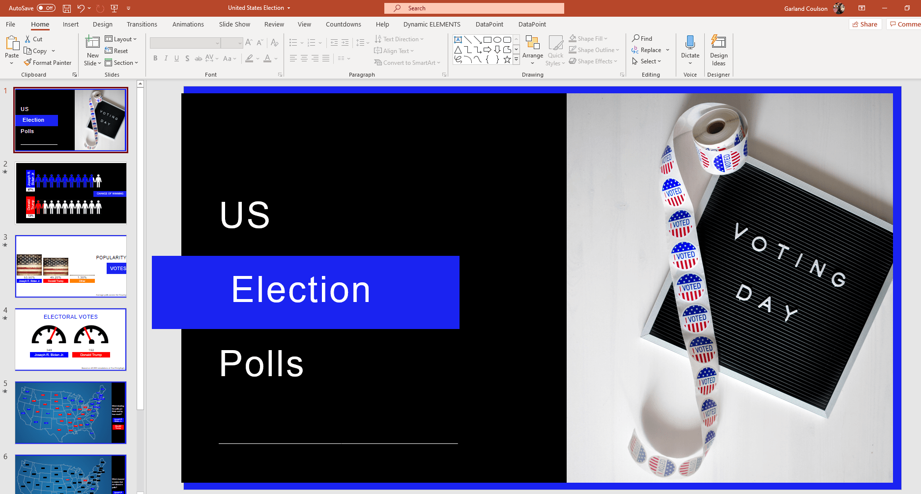 us elections powerpoint screenshot