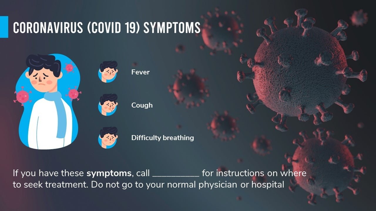 Coronavirus Tips PowerPoint Template • PresentationPoint Regarding Virus Powerpoint Template Free Download