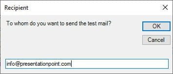 send test mail
