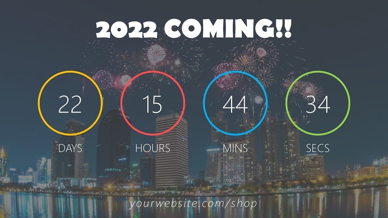 Countdown to New Year 2022 in PowerPoint